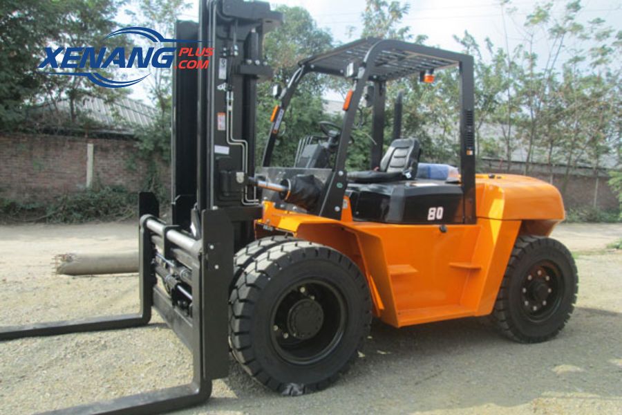 Xe nâng dầu 8 tấn Hangcha sử dụng hệ thống phanh ABS đảm bảo an toàn cao khi di chuyển.